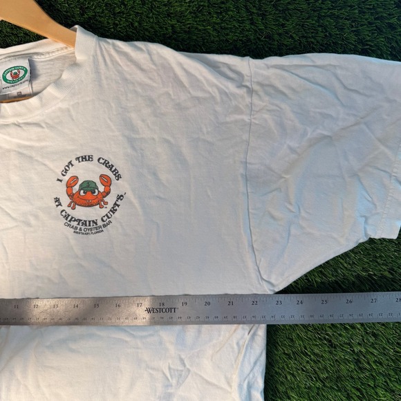 Captain Curt's Siesta Key Florida Crab & Oyster Bar White Graphic T-Shirt XXL - Picture 5 of 6